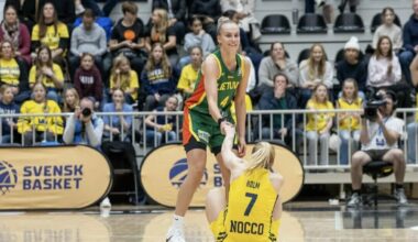 Jocytės vedama Lietuvos rinktinė triuškinančia pergale pradėjo Europos čempionato atrankos turnyrą