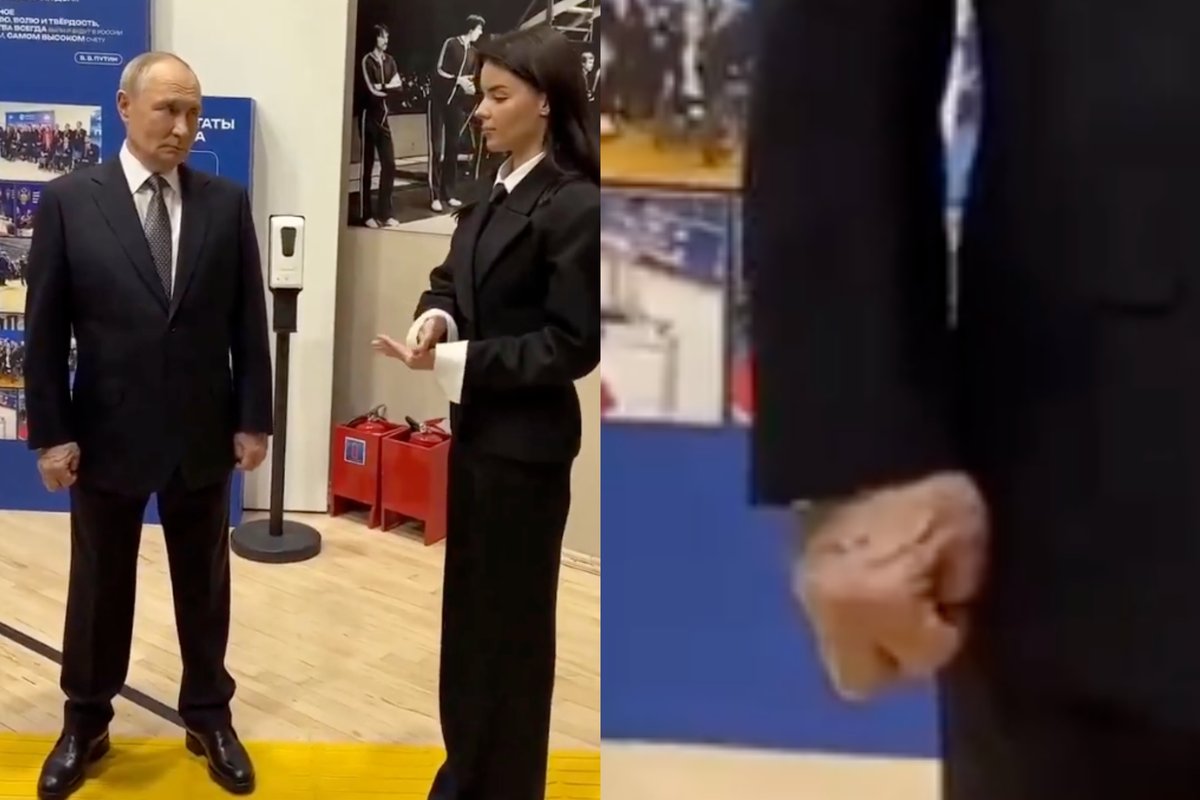 Dėl ištinusios Putino rankos internete pilasi komentarai