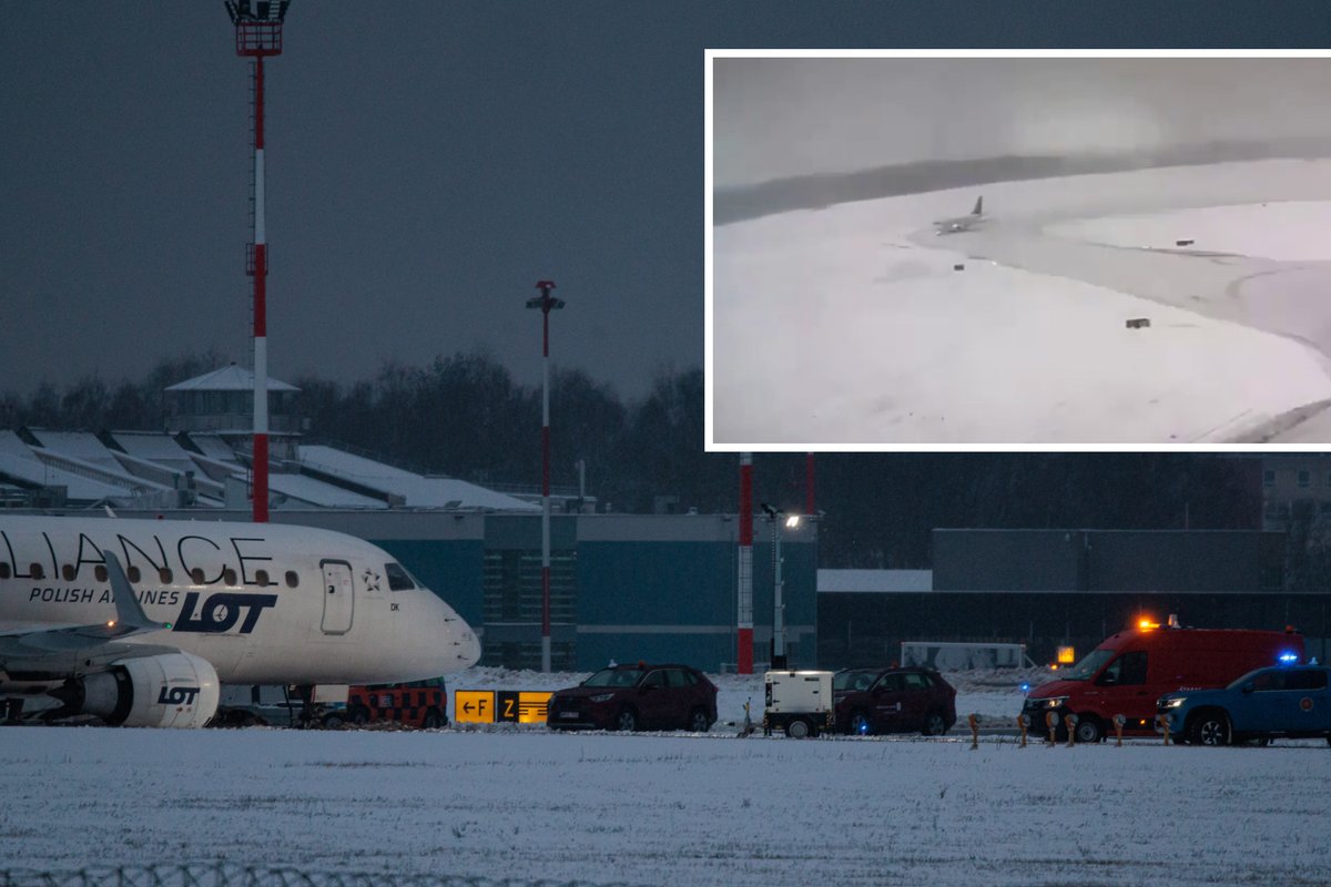 Vaizdo įraše – nuo tako slystantis lėktuvas