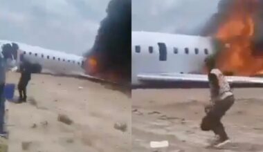 Oro uoste užsidegė Kongo ministrą skraidinęs lėktuvas