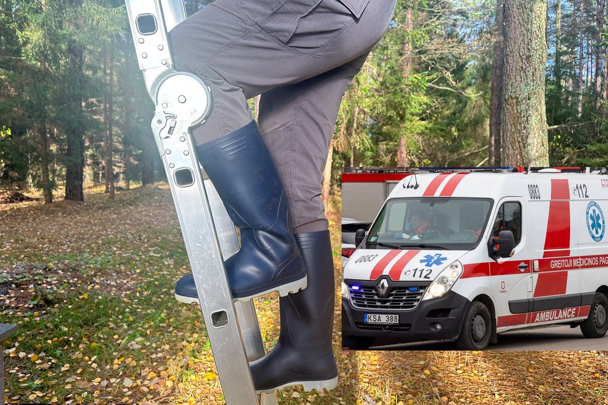 Vilkaviškio rajone nukritęs nuo kopėčių sunkiai susižalojo vyras