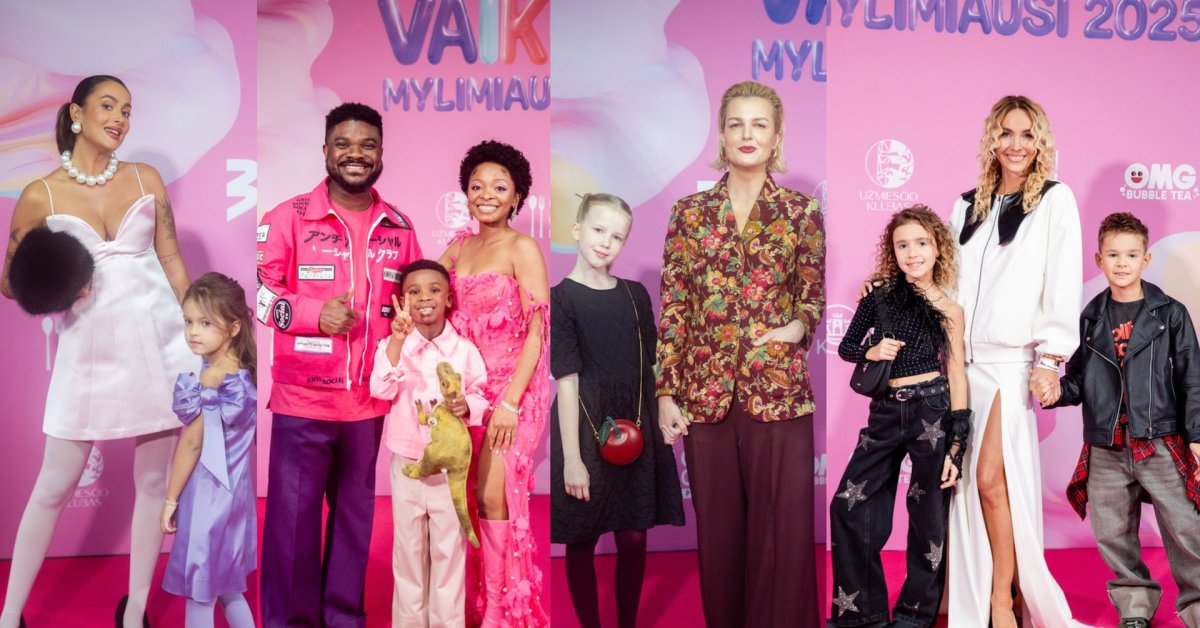 Klaipėdoje nutiestas rožinis kilimas: apdovanojimuose „Vaikų mylimiausi“ – būrys įžymybių su atžalomis | Vardai