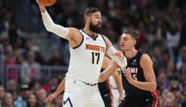 Jakučionio debiutas neįvyko, o Valančiūnas stebėjo fenomenalų Jokičiaus pasirodymą