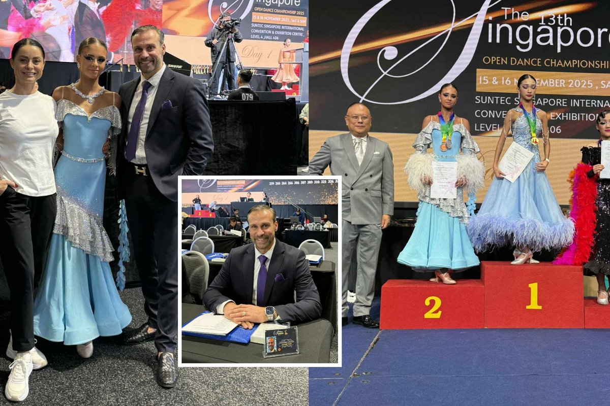 Andriaus Kandelio dukra nustebino: Singapūre vykusiame šokių čempionate susišlavė prizines vietas