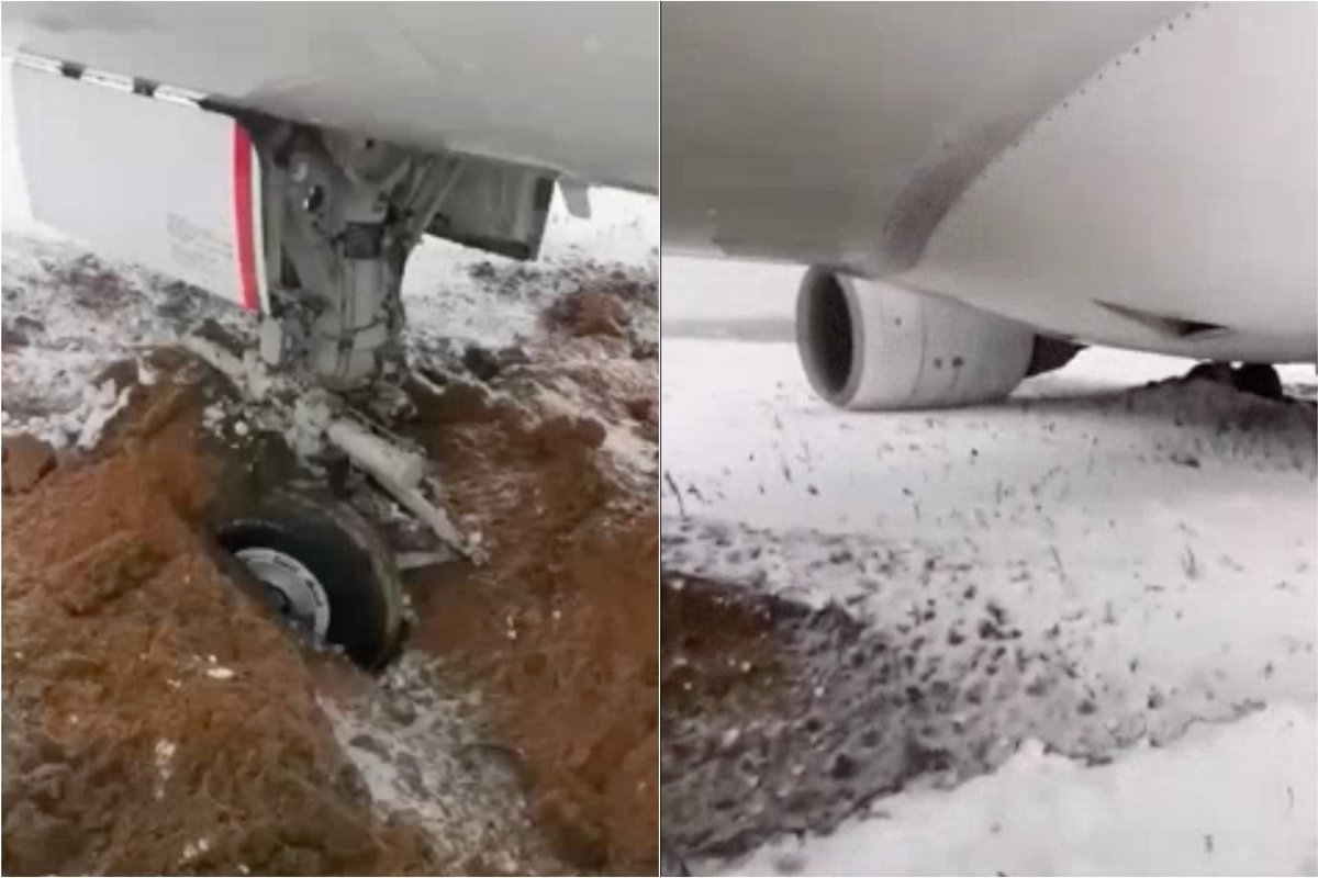 Vaizdo įraše – nuslydęs nuo tako lėktuvas Vilniaus oro uoste