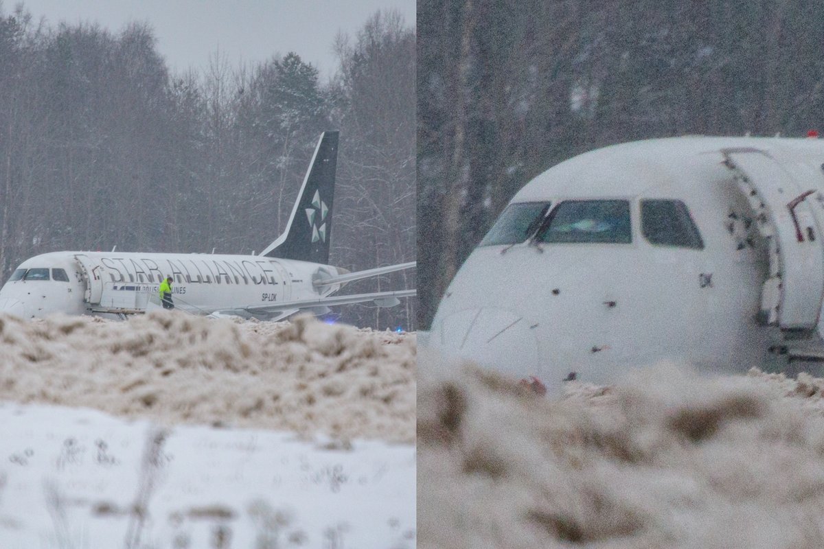 Atkreipė dėmesį į Vilniaus oro uoste nuslydusio lėktuvo būklę: kodėl jo korpusas taip sulopytas? - Delfi