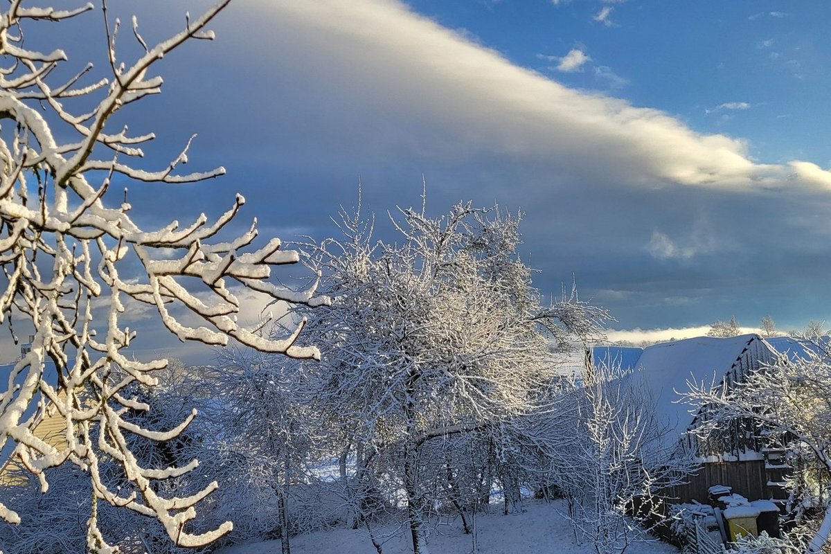 Sniego pasaka antradienį netoli Mažeikių