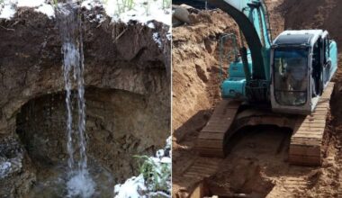 Siaubas Molėtų plente – žemė prarijo ekskavatorių į 12 metrų gylį: paaiškėjo jo likimas