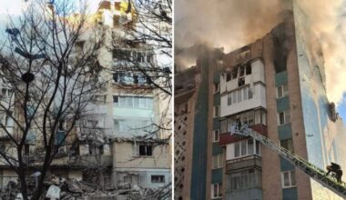 Karas Ukrainoje. Šiurpūs vaizdai: rusams smogus į gyvenamąjį daugiabutį žuvo mažiausiai 9 žmonės