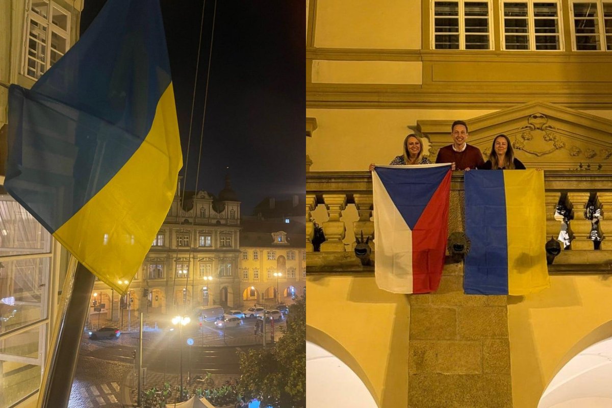 Čekijos parlamento pirmininkas nurodė nukabinti Ukrainos vėliavą