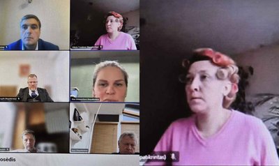 Vyriausioji ŽŪM specialistė pasirodė su bigutukais. Ekranvaizdžiai iš Kaimo reikalų komiteto posėdžio