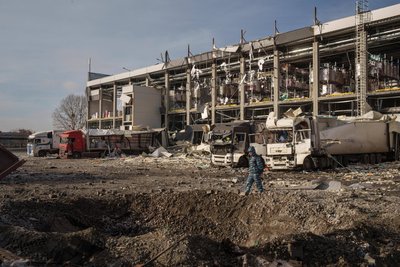 Raketa apgadino lietuvių logistikos centrą „Novus“ Ukrainoje
