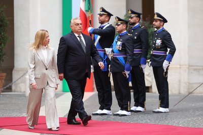 Orbano ir Meloni susitikimas Romoje