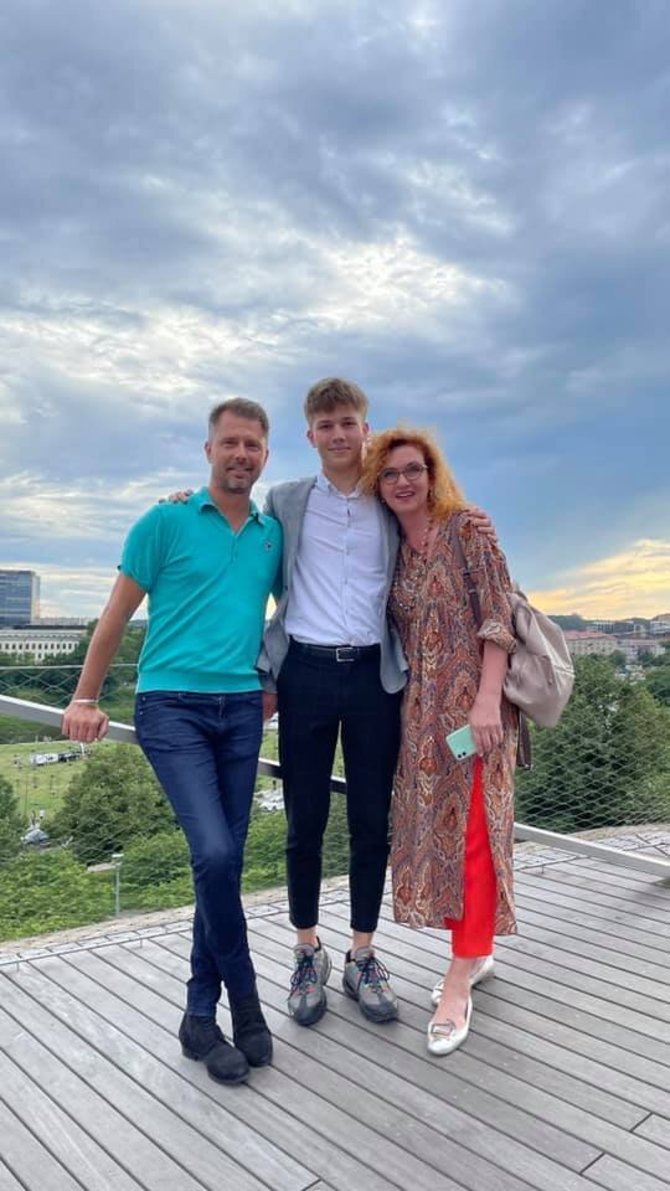 Giedrius Masalskis ir Asta Stašaitytė su sūnumi Emiliu / Asmeninio albumo nuotr.