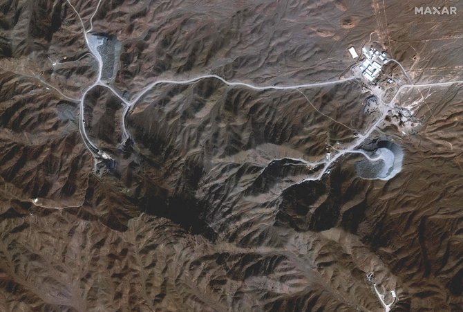 Irano Natanzo urano sodrinimo gamyklos palydovinė nuotrauka / - / AFP