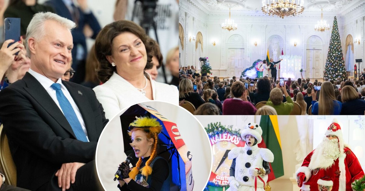 Prezidentūra pasiruošė Kalėdoms – Gitanas Nausėda įžiebė neeiliniais žaisliukais puoštą eglutę - 15min.lt