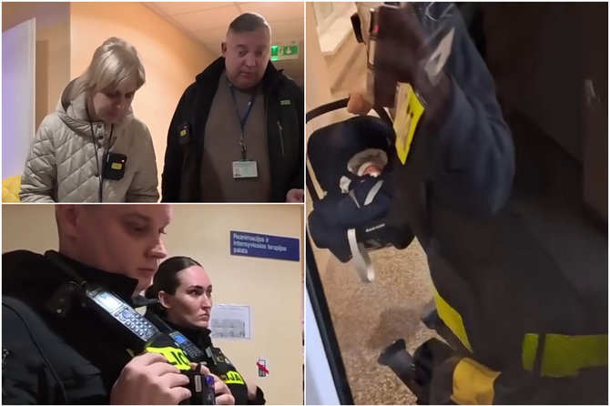 Videokadras/Klaipėdos ligoninėje vaiko teisių apsaugos specialistai paėmė naujagimį