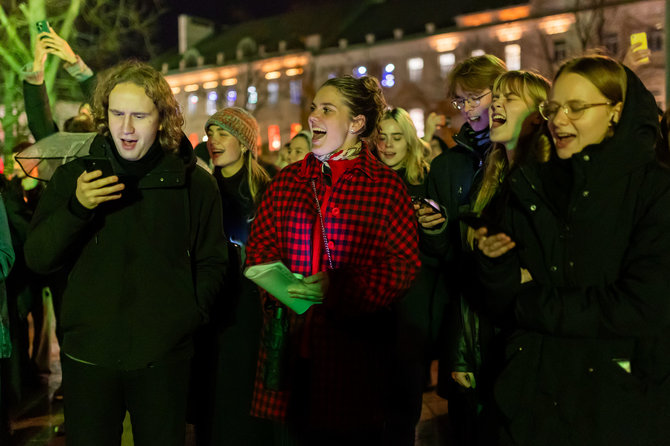 Patricija Adamovič / BNS/Kultūros bendruomenės dainuojantis protestas