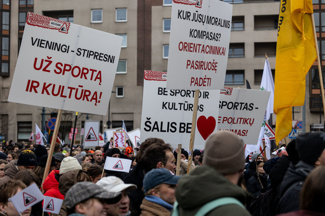 Pauliaus Peleckio / BNS nuotr./Kultūros bendruomenės finalinis mitingas