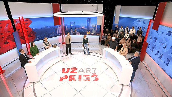 LNK nuotr./Laidos „Už ar prieš“ akimirka