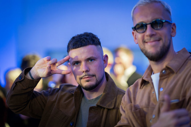 Roberto Riabovo / BNS nuotr./M1 muzikos apdovanojimų nominantų atskleidimo renginys