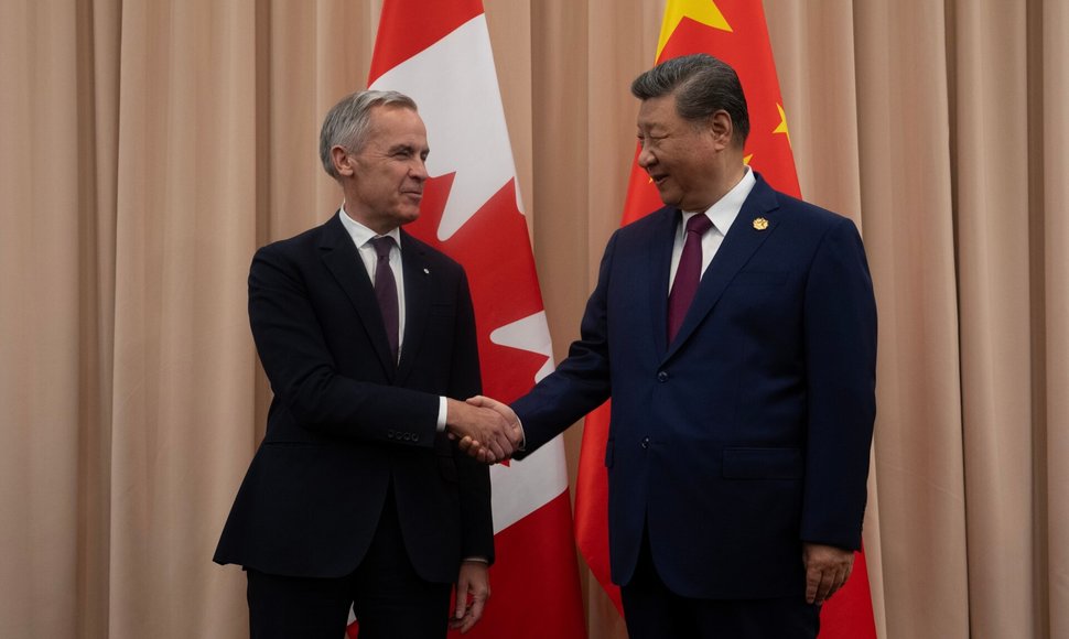 Markas Carney ir Xi Jinpingas /  / AP