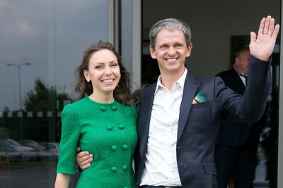 Nerijus Numa su žmona Kaetana