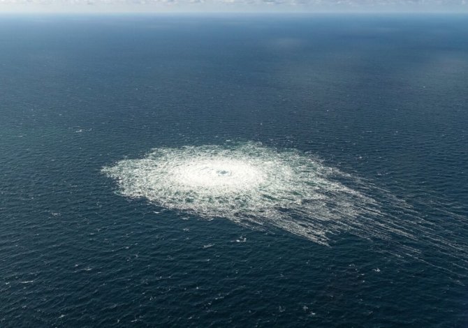 „Nord Stream“ sprogimo vieta jūroje / Danish Armed Forces / SWNS / Danish Armed Forces / SWNS