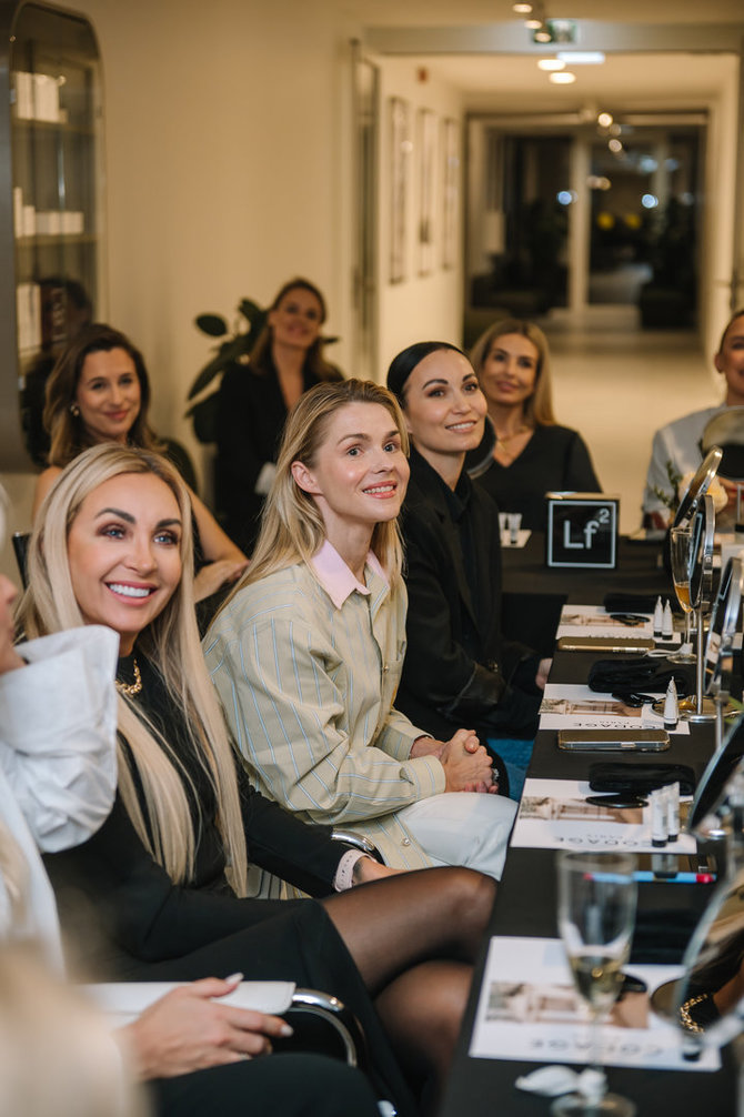 Organizatorių nuotr./Prancūziškos kosmetikos pristatyme žinomos Lietuvos moterys pasirodė be makiažo