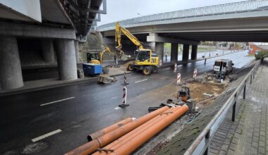 Baigiami intensyvūs paviršinių nuotekų tinklų remonto darbai ties H. Manto g. viaduku