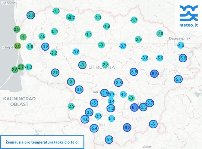 meteo.lt nuotr./Šalčiausia naktis šį rudenį