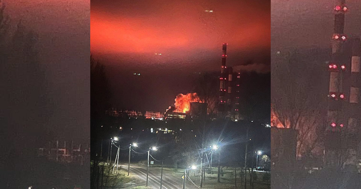 Po Ukrainos smūgio vienai didžiausių elektrinių Rusijoje – liepsnos pakilo iki dangaus