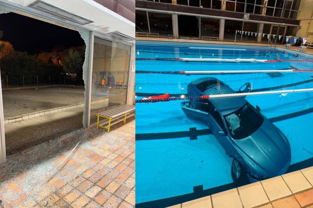 Moters vairuojamo „Jaguar“ skrydis baigėsi baseino dugne: salone – mažametė dukra