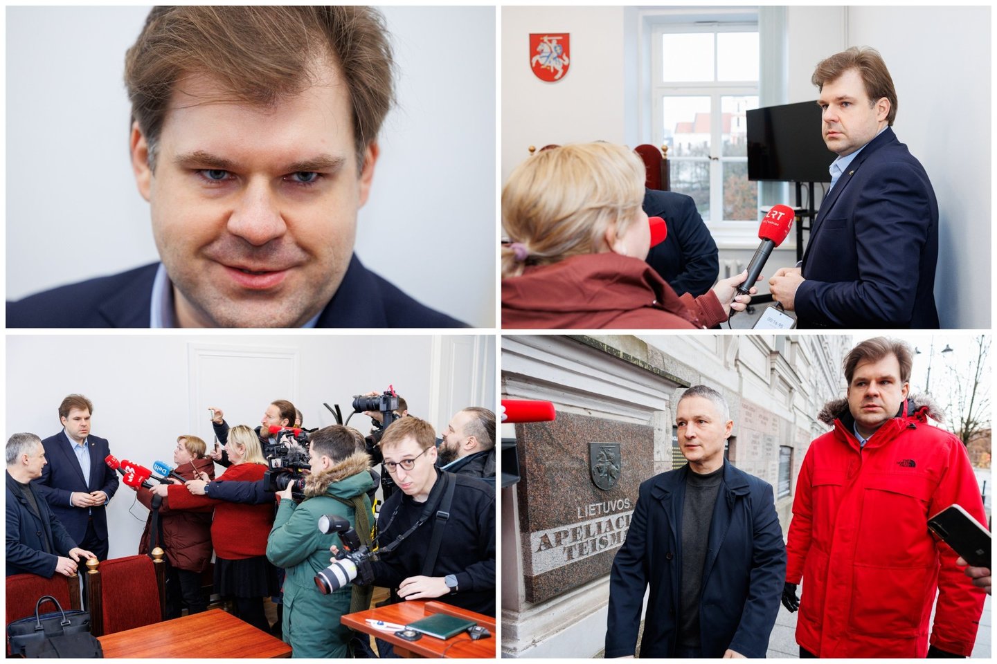  K.Bartoševičius atvyko į apeliacinį teismą.<br> Lrytas koliažas.