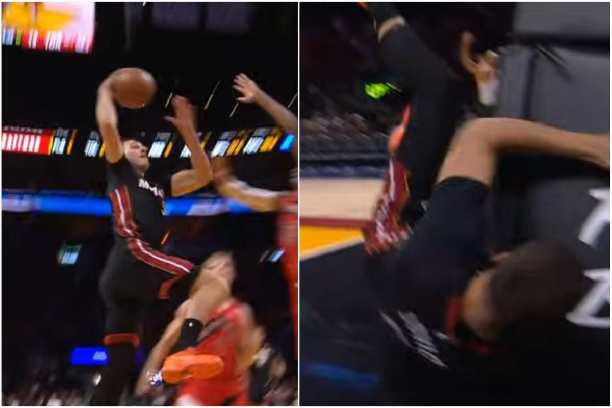 „Heat“ puolėjas Jovičius šiurpiai krito po nesėkmingo dėjimo