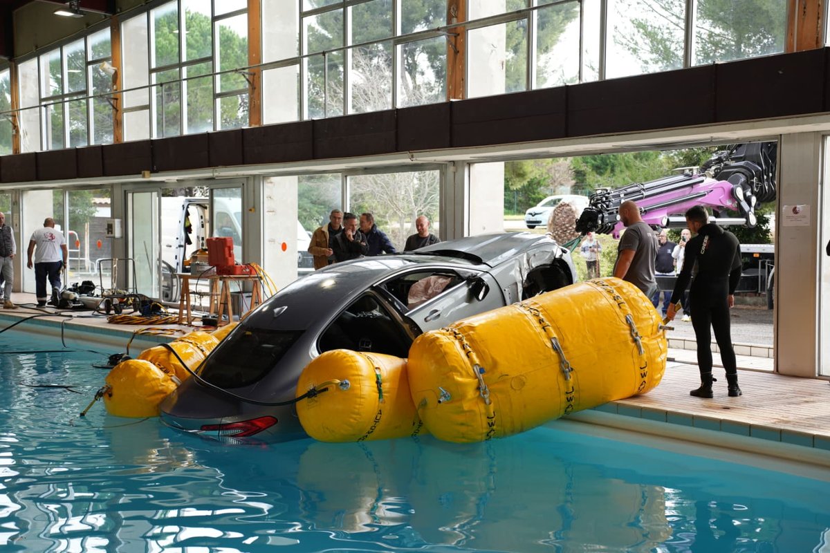 Amžiaus nėrimą atlikęs „Jaguar“ ištrauktas iš viešojojo baseino dugno