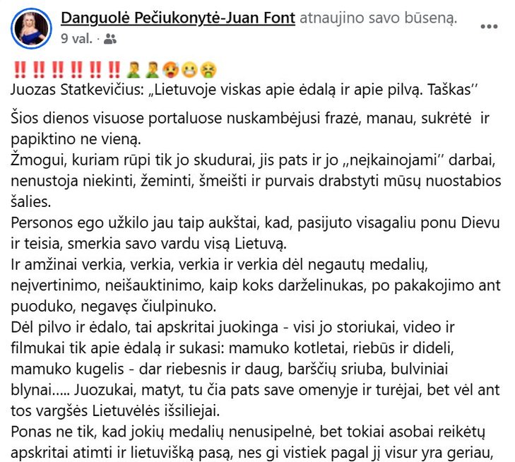 Danguolės Pečiukonytės-Juan Font įrašas