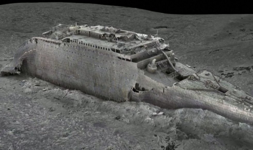 Neįtikėtini „Titaniko“ vaizdai iš vandenyno dugno: pristatė laivo 3D vizualizaciją