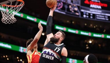 Iš 23 taškų duobės išlipęs „Nuggets“ triumfavo Atlantoje, Valančiūno dėjimas pakėlė ant kojų visą atsarginių suolą