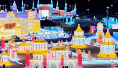 Didžiausias pasaulyje ledo ir sniego pramogų parkas Harbine