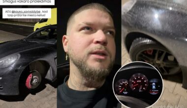 Kauno gatvėje automobilį apgadinęs Antanas J keikėsi: jei jau vagiat, tai vokit, bent jau sutvarkykit