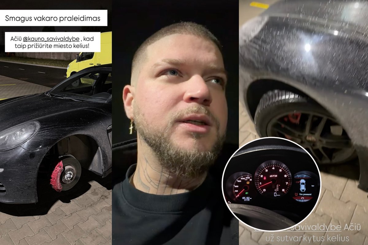 Kauno gatvėje automobilį apgadinęs Antanas J keikėsi: jei jau vagiat, tai vokit, bent jau sutvarkykit