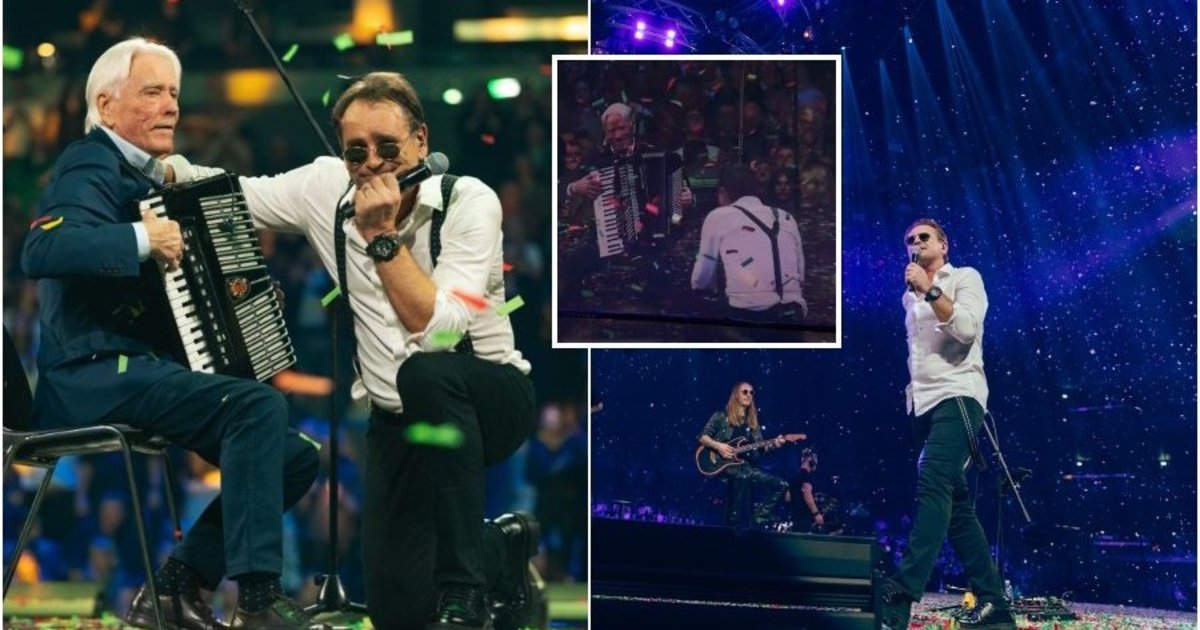 Scenoje pasirodęs Marijono Mikutavičiaus tėtis viešai kreipėsi į sūnų: publika negailėjo ovacijų