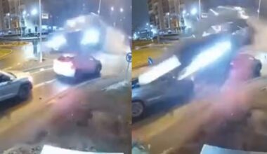 „Mercedes-Benz“ skrydis sankryžoje Rumunijoje vos nesibaigė tragedija – į orą pakilo kaip raketa