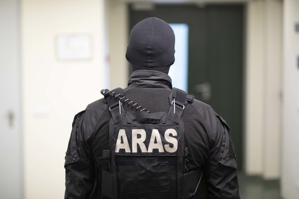 Rinktinės „Aras“ pareigūnas (nuotr. Dmitrij Kudriavcev/Fotodiena)