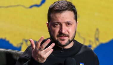 Karas Ukrainoje. Zelenskis: dirbame dėl orios taikos ir garantijos, kad Rusija trečią kartą negrįš - Delfi