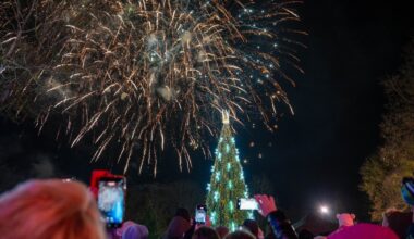 Druskininkuose suspindo Kalėdų žaliaskarė - Kalėdos