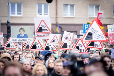 Protestas „ŠALIN RANKAS!“
