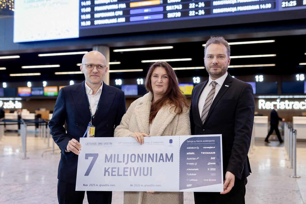 Oro uoste pasveikinta septynimilijoninė keleivė: fiksuotas rekordinis skaičius keliaujančių