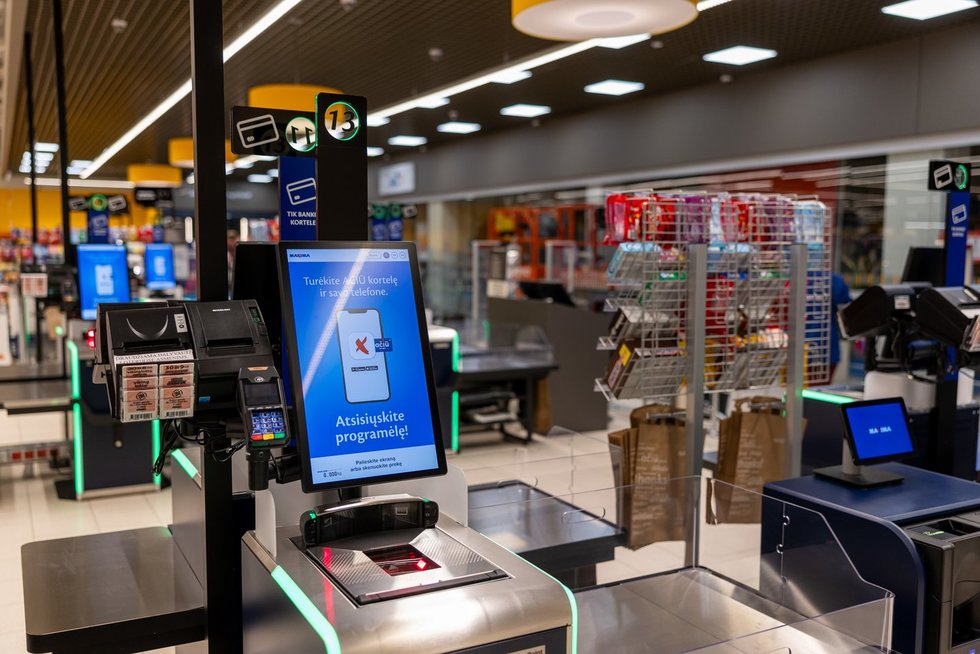 „Maxima“ kasos, savitarna, savitarnos kasa (bendrovės nuotr,)